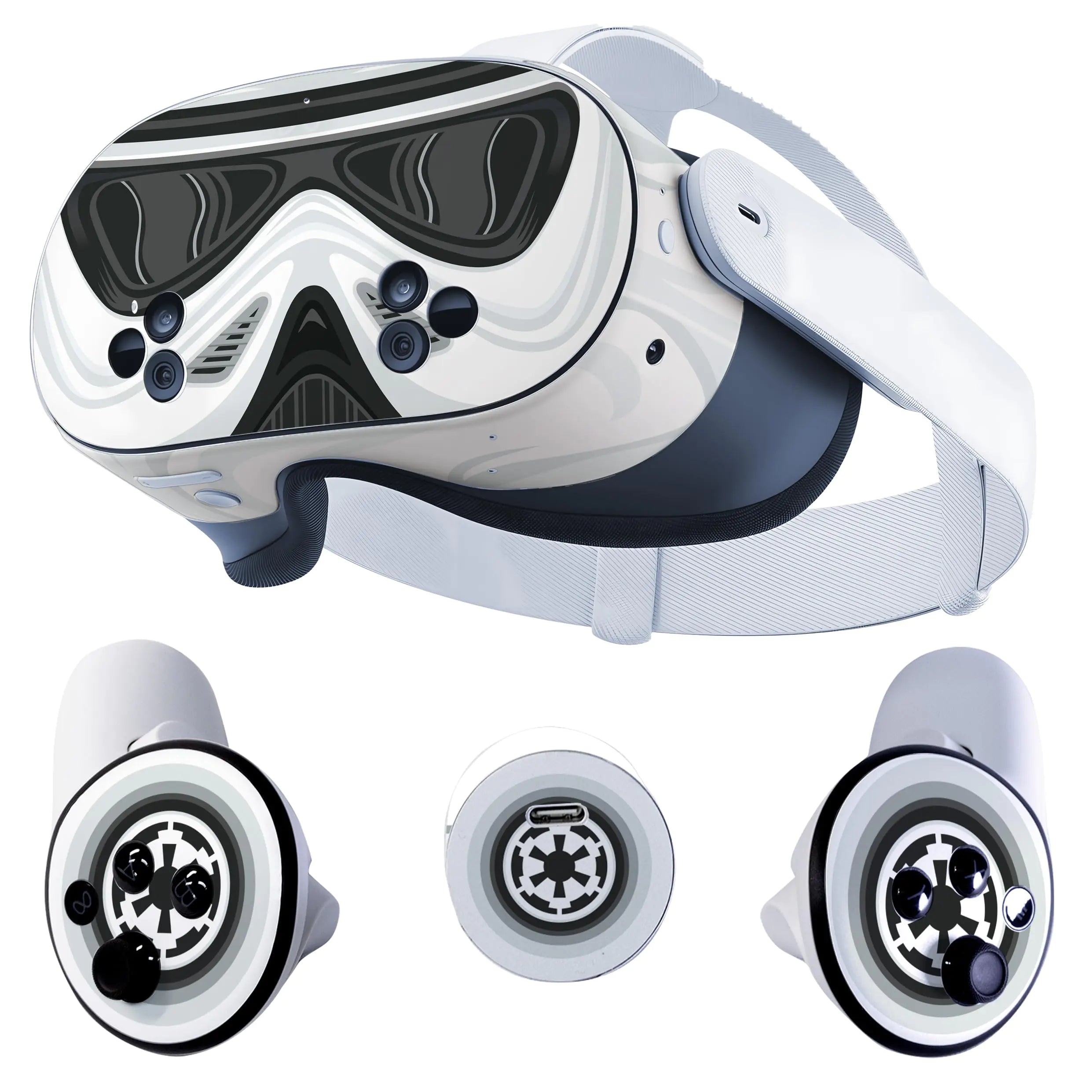Wrap Skin Sticker Kit Compatible with Meta Quest 3S VR Headset - Star Storm Virtual Reality Accessory - Easy-to-Apply VR Protector Skin Covers