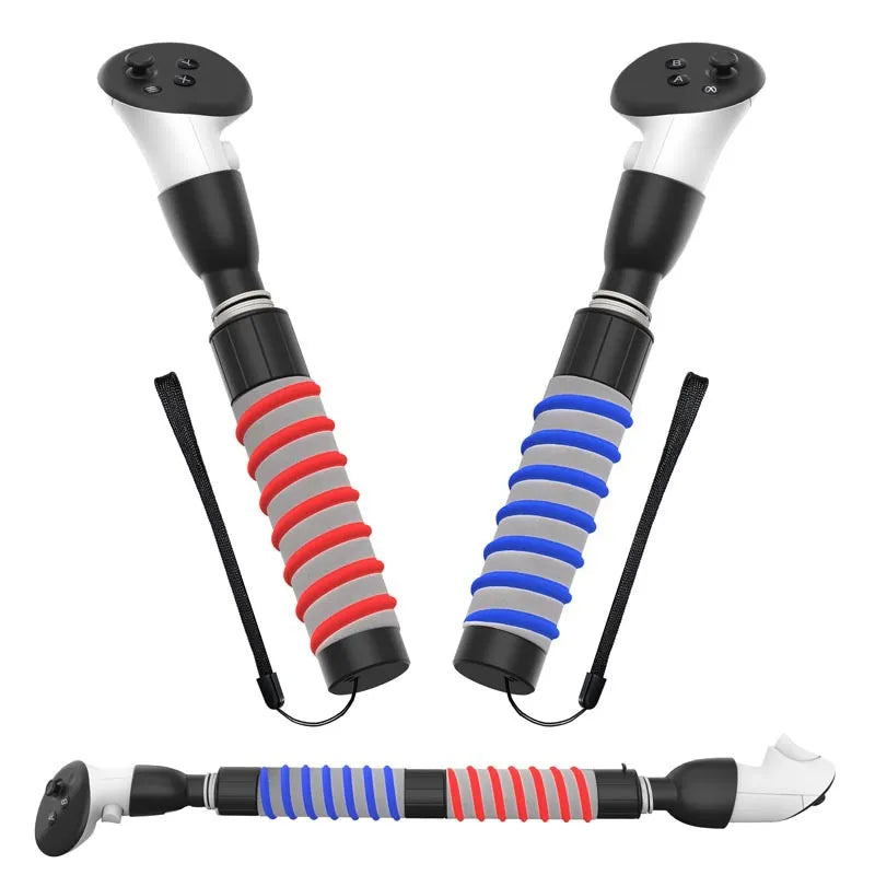 Meta Quest 3 Compatible VR Light Sword Gamepad Hand Grip Controllers