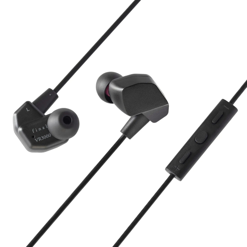 final VR3000 Gaming Earphones for Immersive Spacious Gaming - Open World Adventure Gaming Virtual Reality & Spatial Gaming Environments - in-Line Microphone and Controls - Black