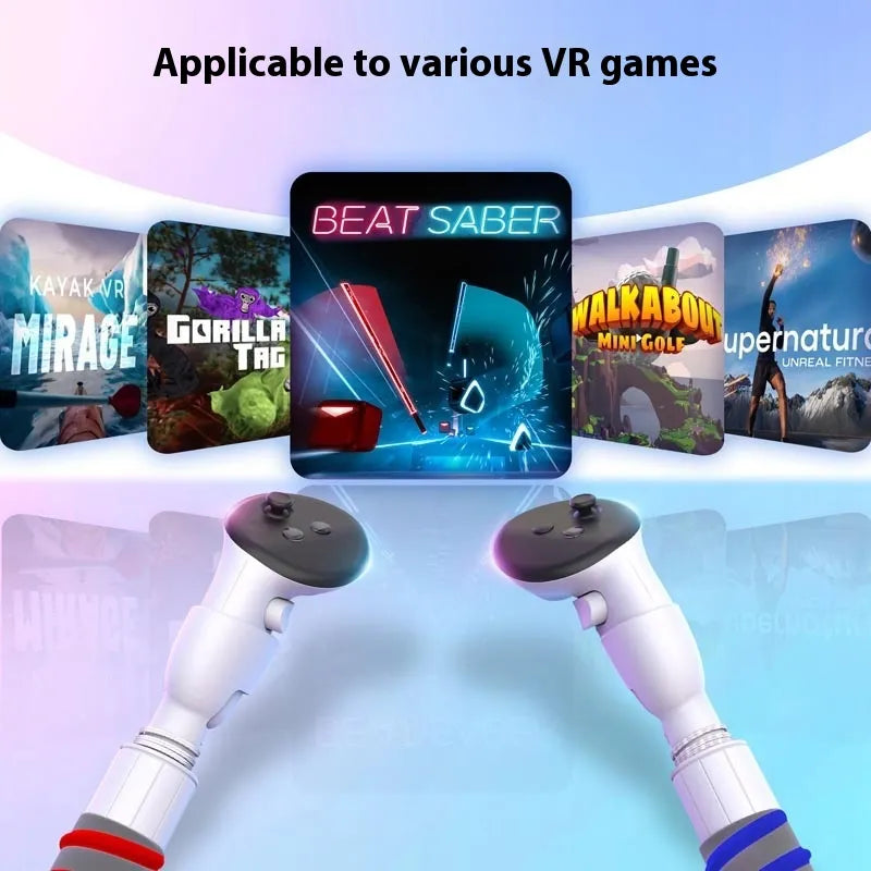 Meta Quest 3 Compatible VR Light Sword Gamepad Hand Grip Controllers