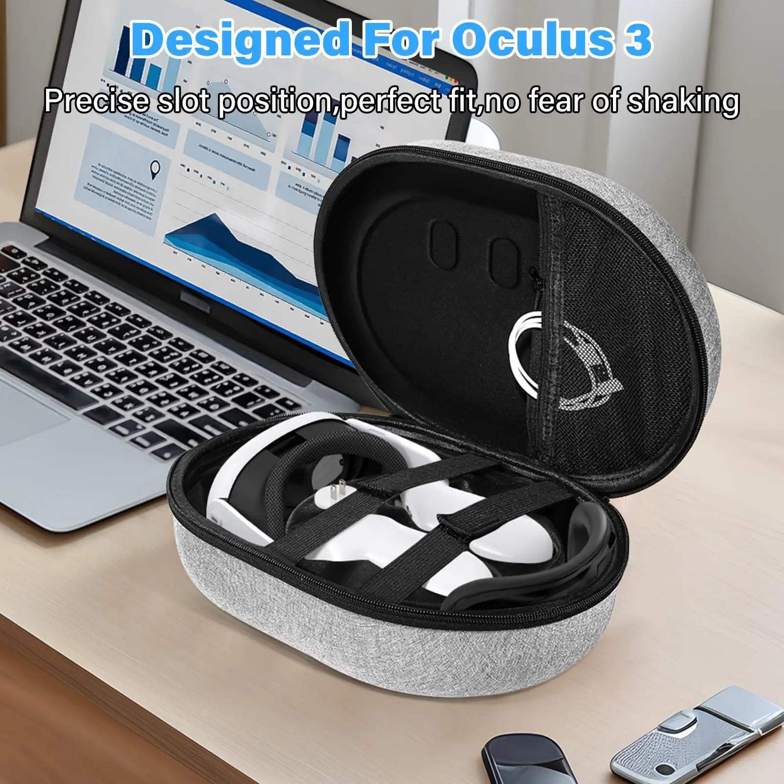 Hard Carrying Case Compatible with Oculus/Meta Quest 3, Suitable for