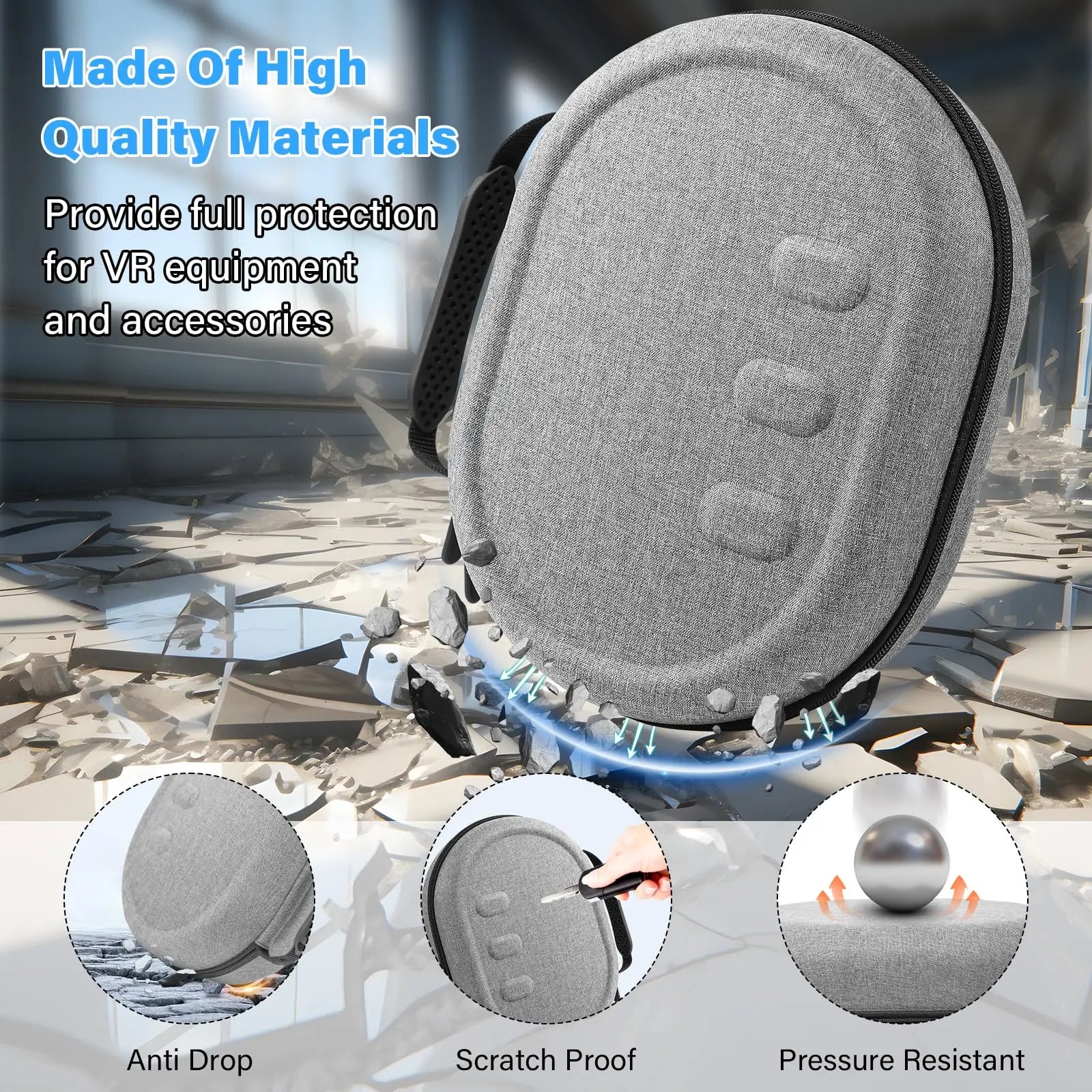 Hard Carrying Case Compatible with Oculus/Meta Quest 3, Suitable for