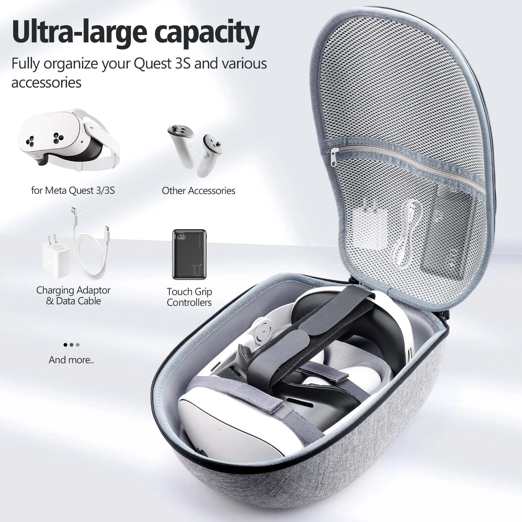 Carrying Case Storage Bag Cover Box For Meta Quest 3s 3 Quest3s Quest3