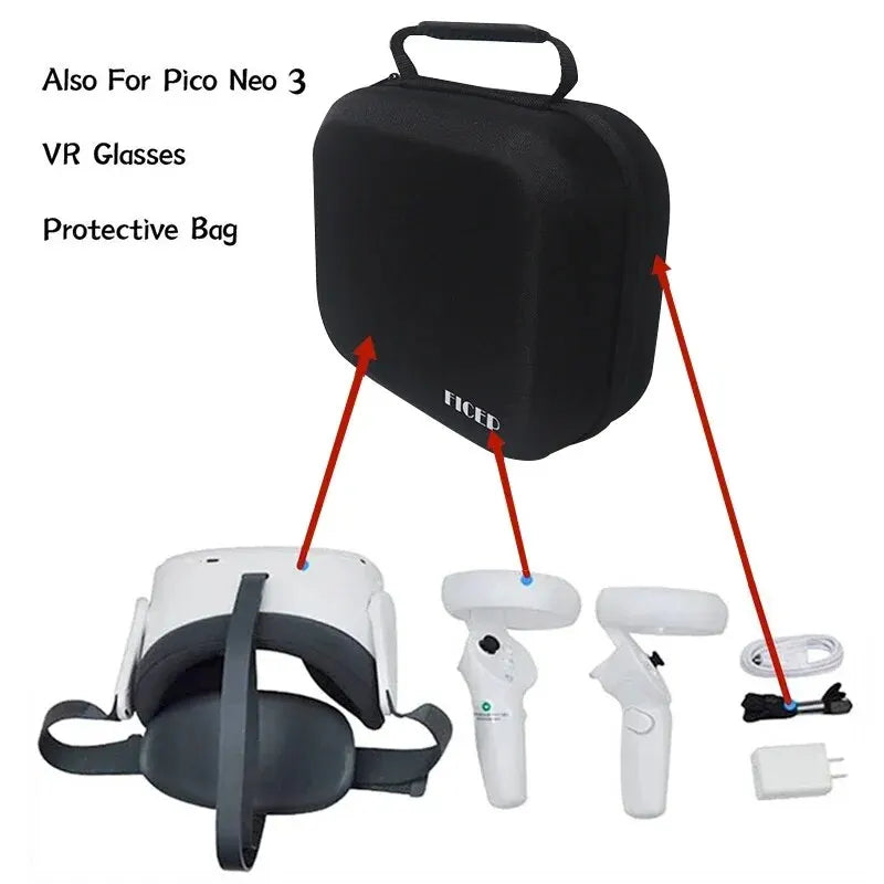 FICEP Bag For Oculus Quest 2 /Meta Quest 3/ Pico 4 Case Portable Boxes
