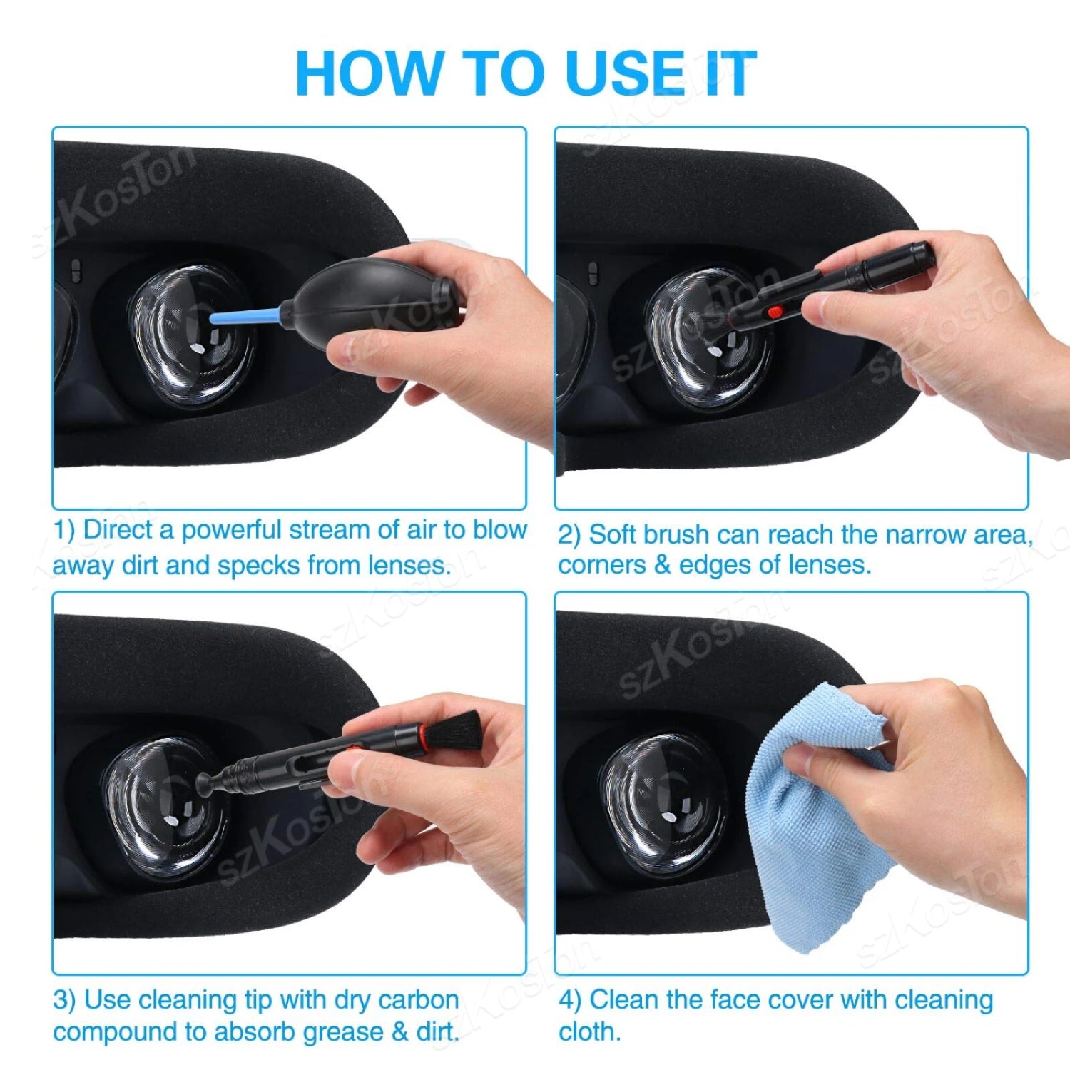 Universal VR Headset Cleaning Kit Anti-scratch Optical Lens Cleaning