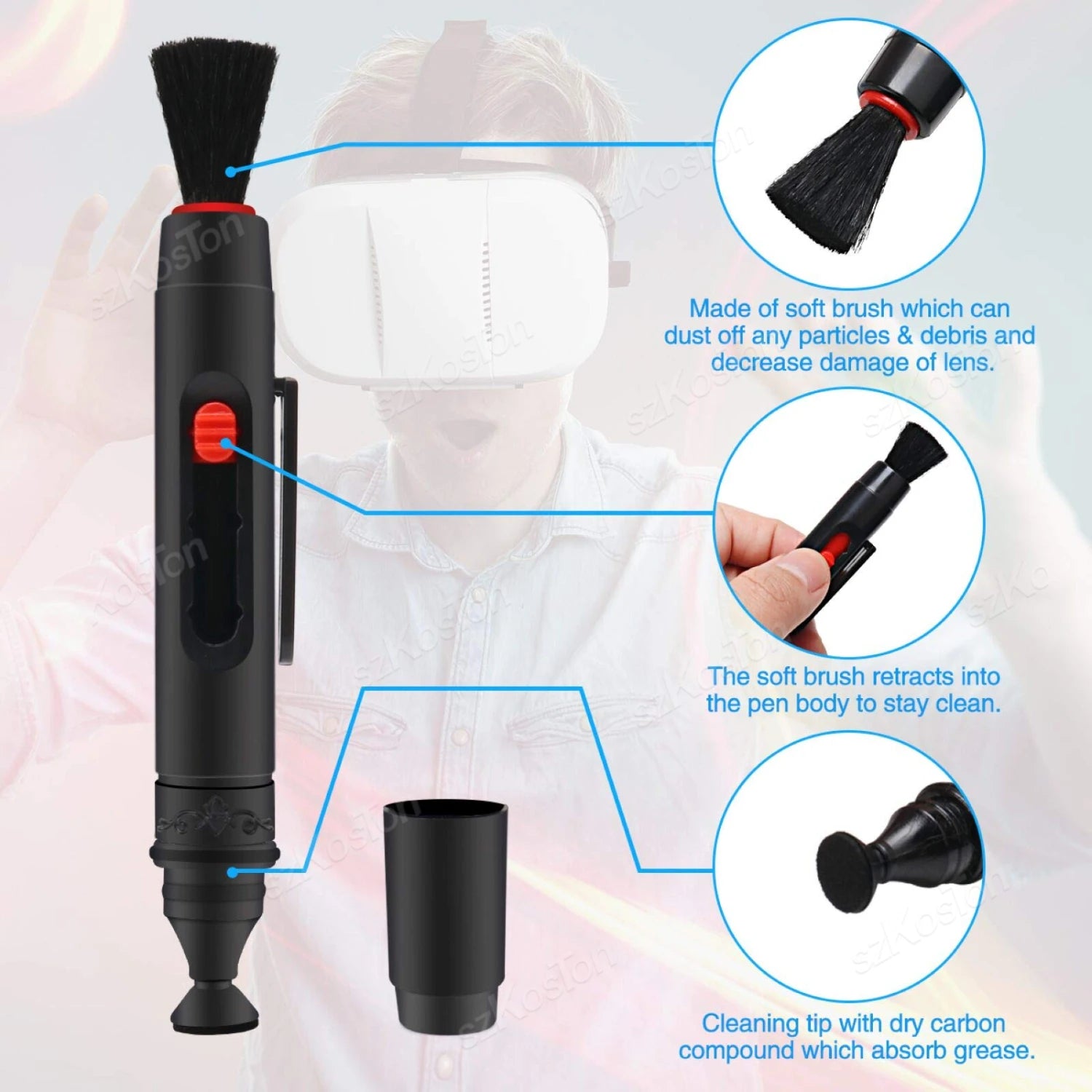 Universal VR Headset Cleaning Kit Anti-scratch Optical Lens Cleaning
