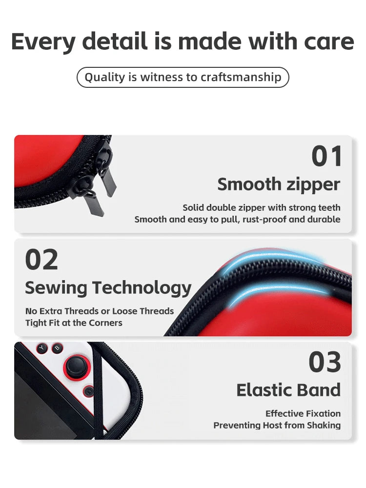 For Nintendo Switch Case Portable Storage Bag Waterproof Hard Shell NS
