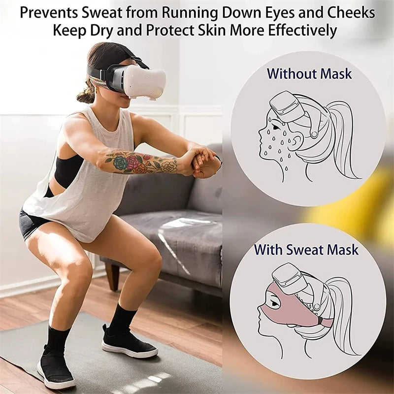 For Oculus Quest 2 Accessories VR Mask Cover Breathable Sweat Band