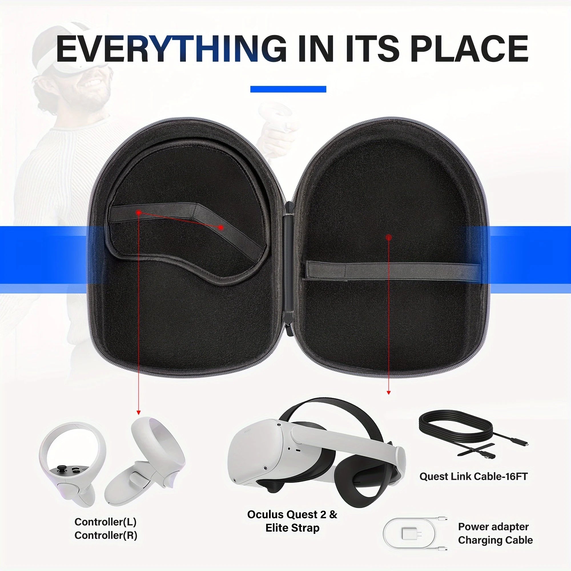 Storage Bag For Quest 2 VR Glasses, Tote Bag, Meta Quest3 Headset