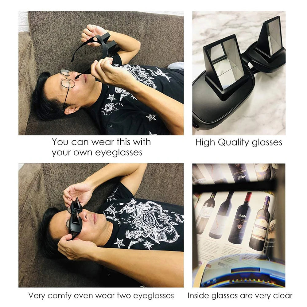 Amazing Lazy Creative Periscope Horizontal Reading Books Sit Glasses