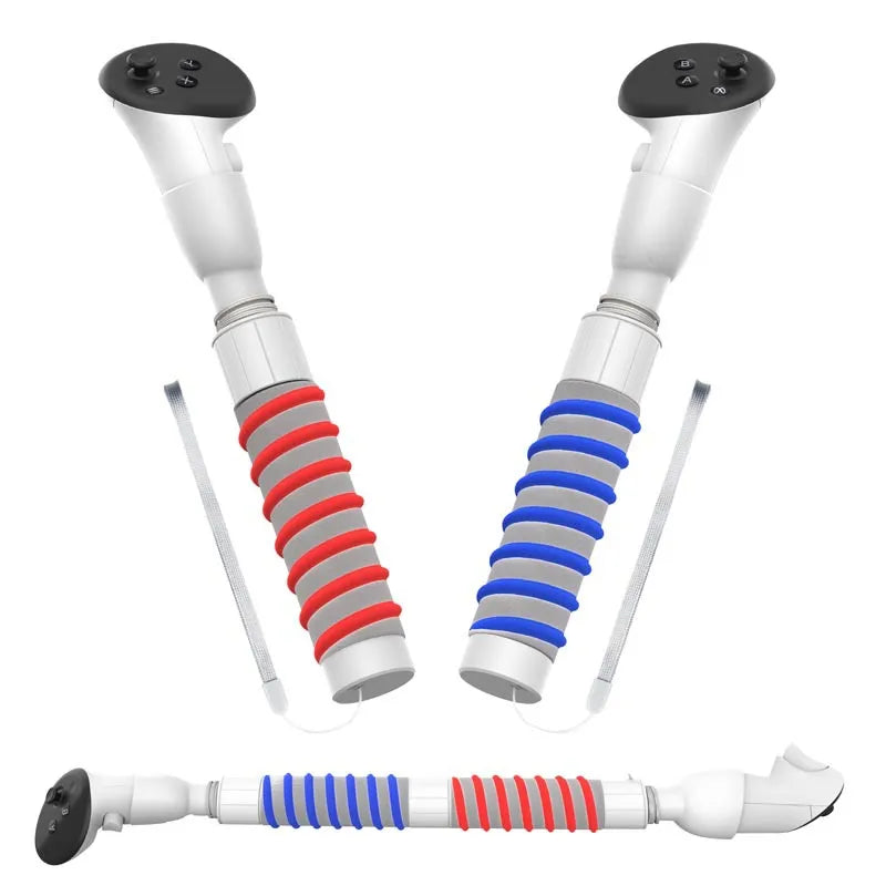 Meta Quest 3 Compatible VR Light Sword Gamepad Hand Grip Controllers