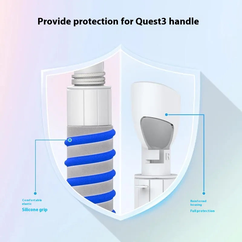 Meta Quest 3 Compatible VR Light Sword Gamepad Hand Grip Controllers