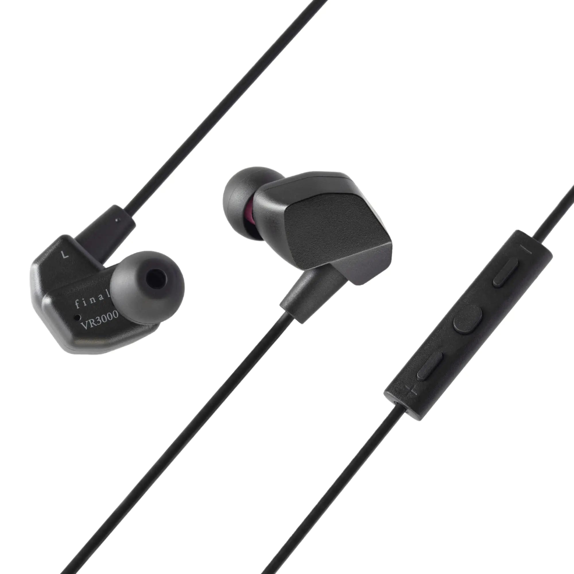 final VR3000 Gaming Earphones for Immersive Spacious Gaming - Open World Adventure Gaming Virtual Reality & Spatial Gaming Environments - in-Line Microphone and Controls - Black